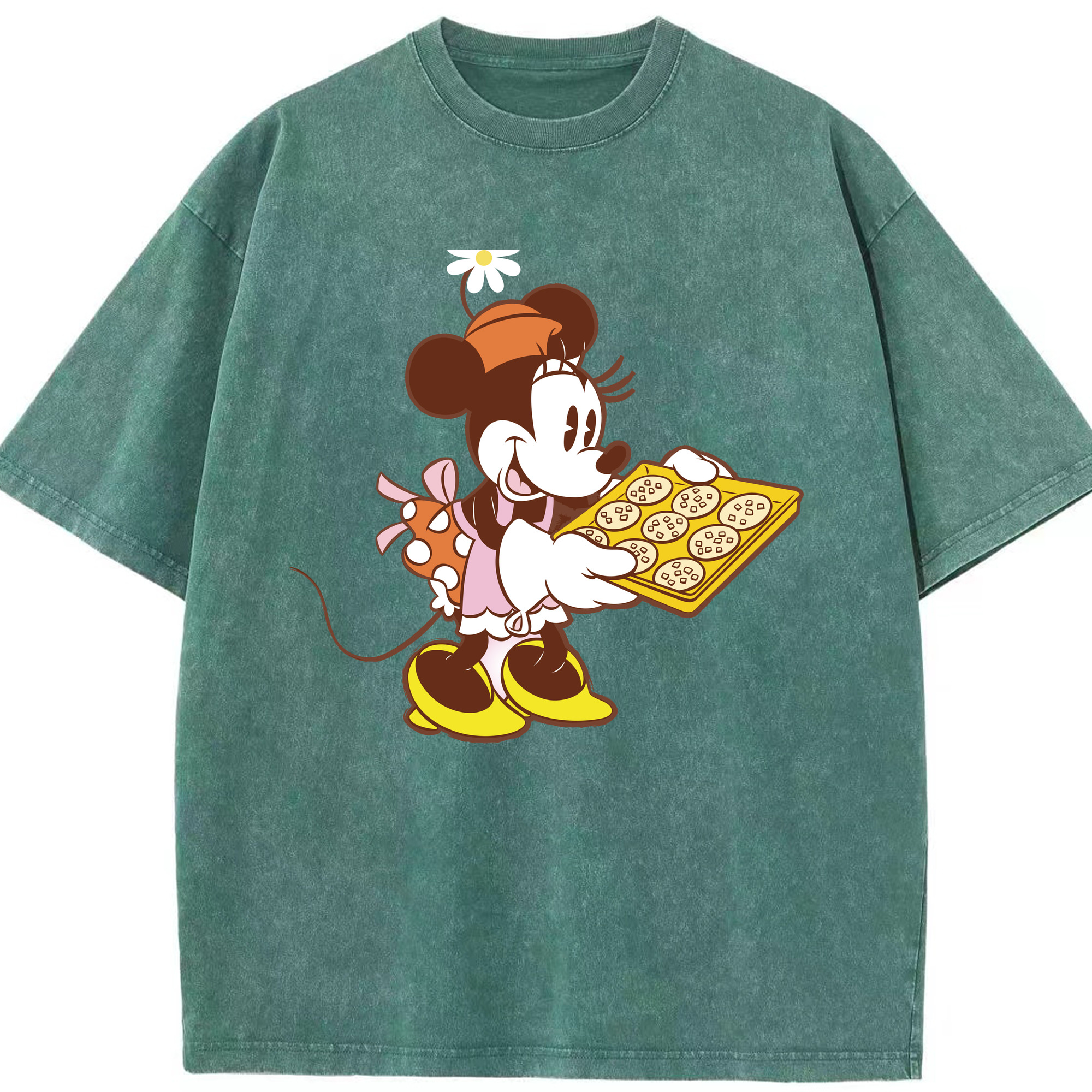 （画像用） ミッキーマウス Mickey Mouse 綿100% ヴィンテージ風 半袖Tシャツ（フロントプリント）
